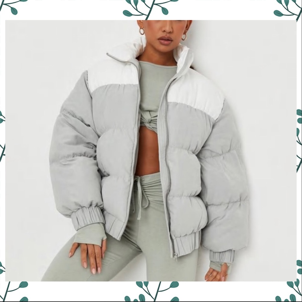 Missguided x Carli Bybel- Colourblock Oversized Puffer Coat, SIZE: US 0, UK 4